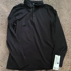 Mens Lululemon long sleeve black polo